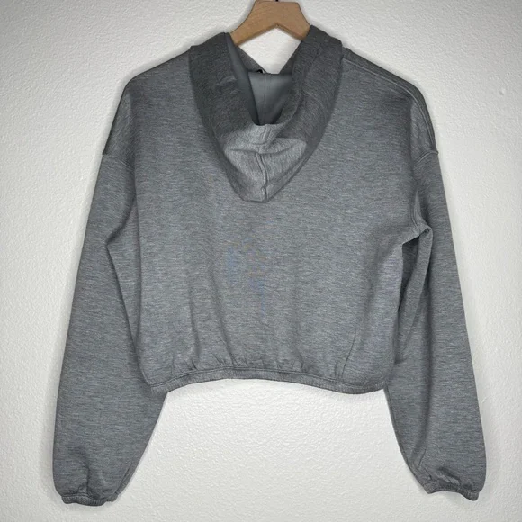 SPANX Air Essentials cropped hoodie in heather grey, size S NWT - Picture 5 of 6